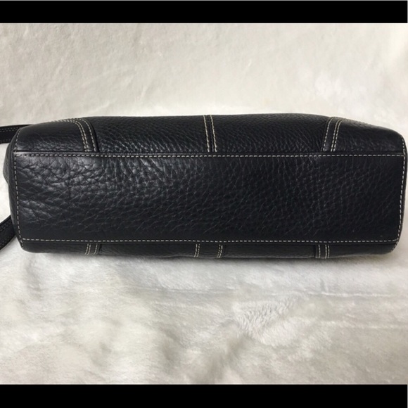 Black pebble LEATHER Coach Crossbody Purse - Picture 6 of 8
